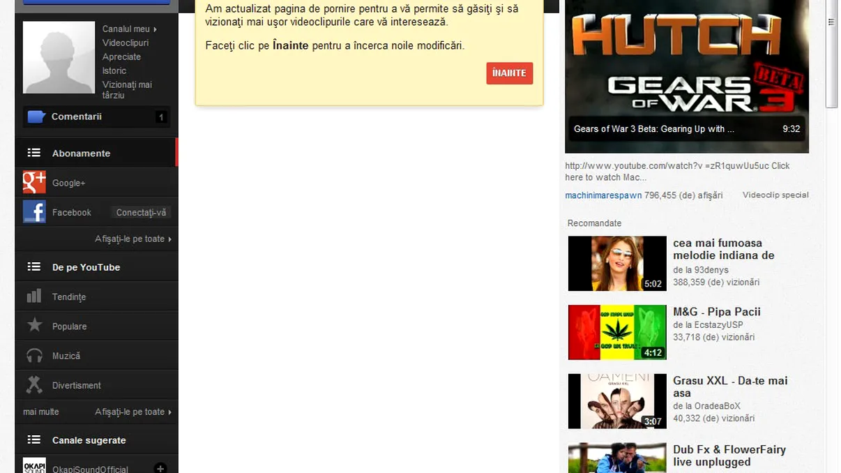Schimbarea la fata a YouTube