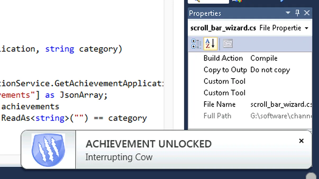 Visual Studio Achievements rasplateste programatorii talentati