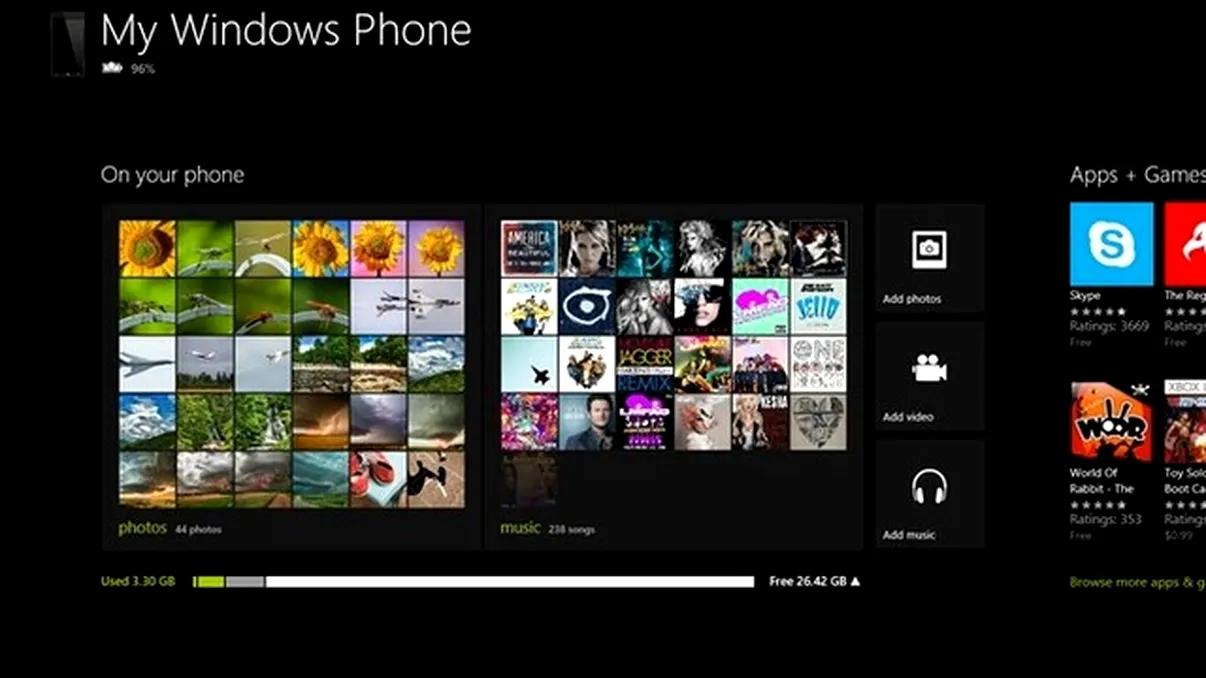 Windows Phone 8 se va intelege de minune cu Windows RT