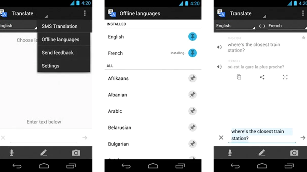 Noul Google Translate merge si fara internet