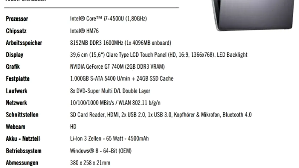 ASUS VivoBook V551, un ultrabook cu procesor Intel Haswell