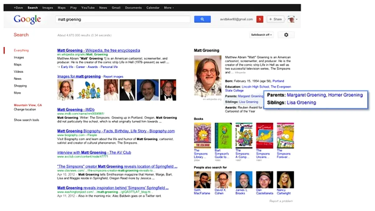 Knowledge Graph, o noua functie inclusa de Google in motorul de cautare, pentru romani