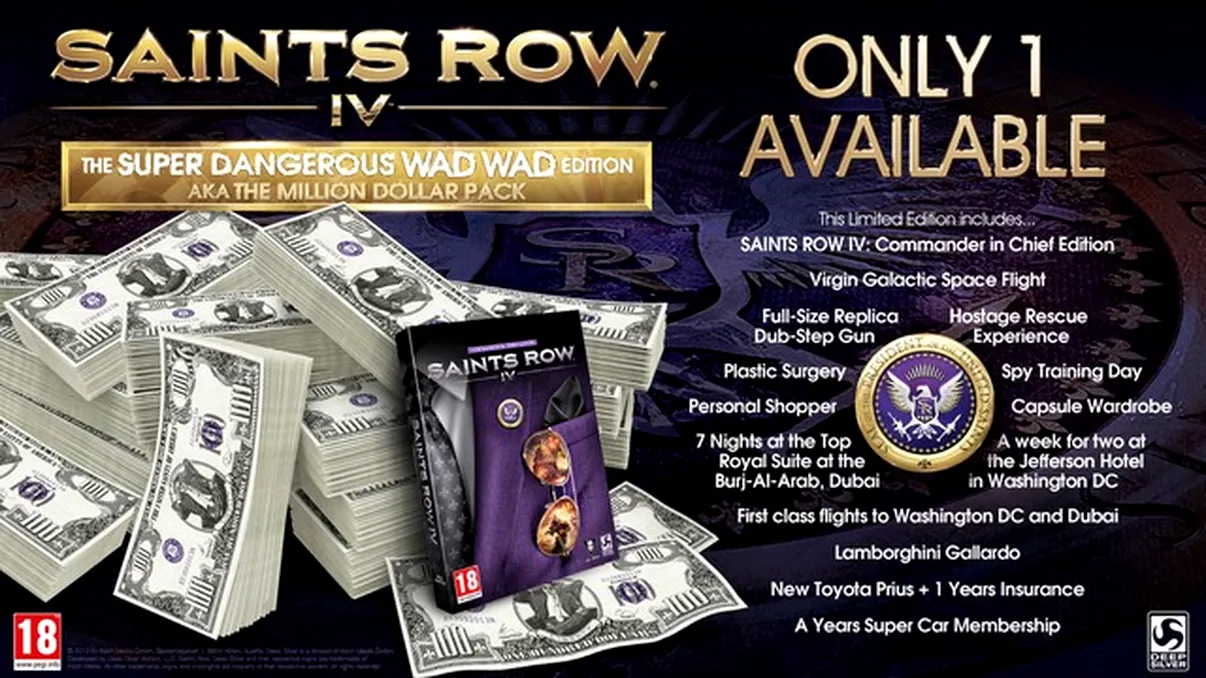 Saints Row IV este disponibil intr-o versiune de un milion de dolari