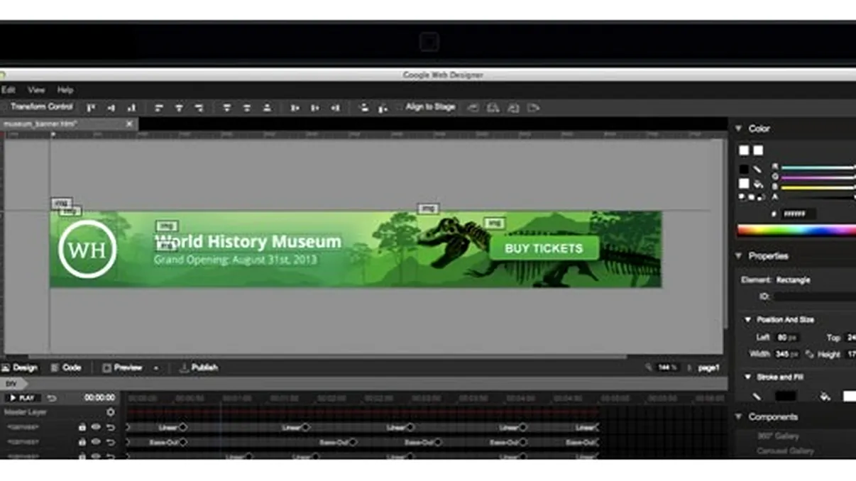 Google Web Designer te ajuta sa creezi website-uri rapid