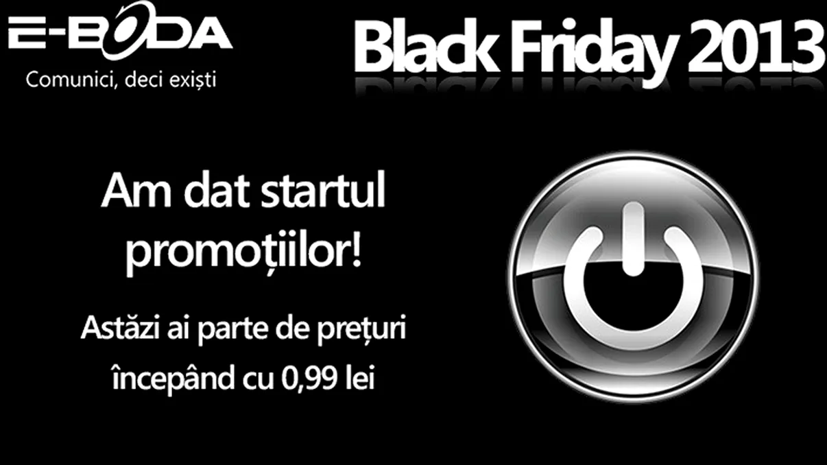 E-boda vine cu oferte de Black Friday şi pe site-ul propriu