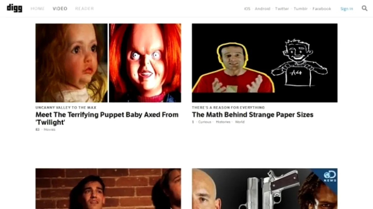 Digg Video este un site care încearcă să te corupă cu virale