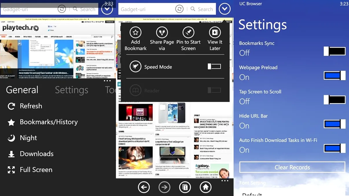 UC Browser, o super aternativă la Internet Explorer pentru WP8