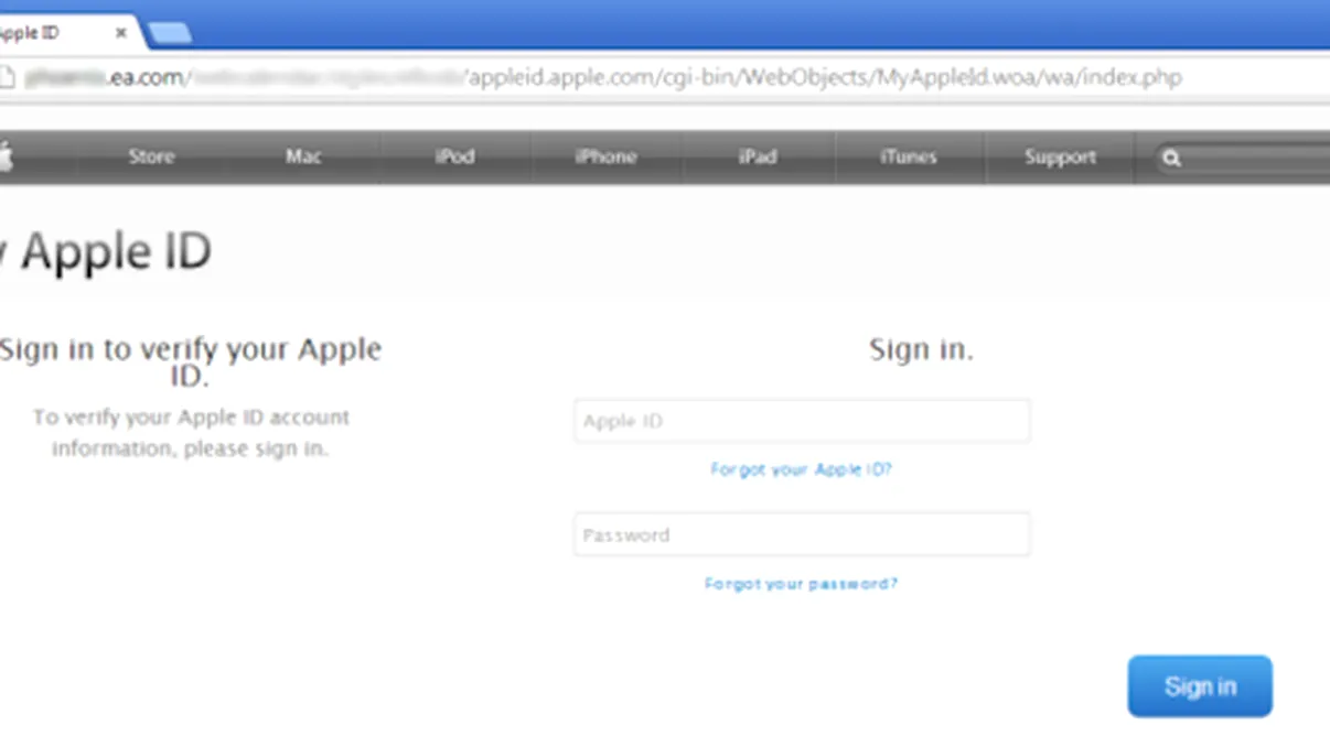 O nouă tentativă de phishing pentru utilizatori Apple