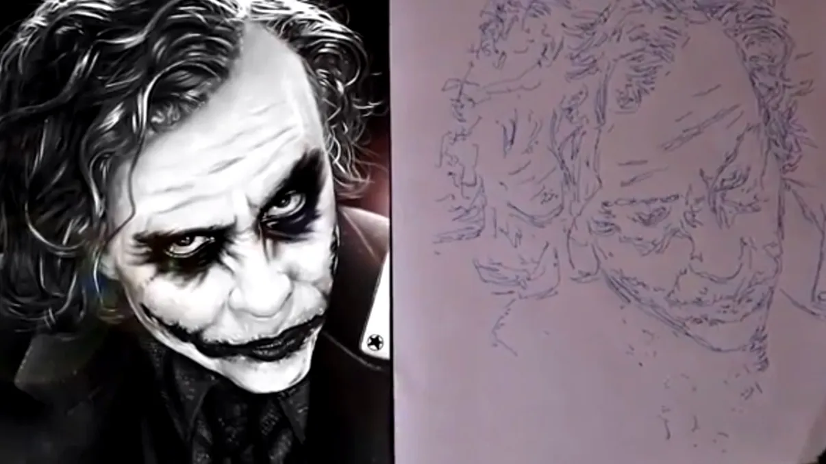 Roboartist desenează Jockerul din The Dark Knight cu un pix [VIDEO]