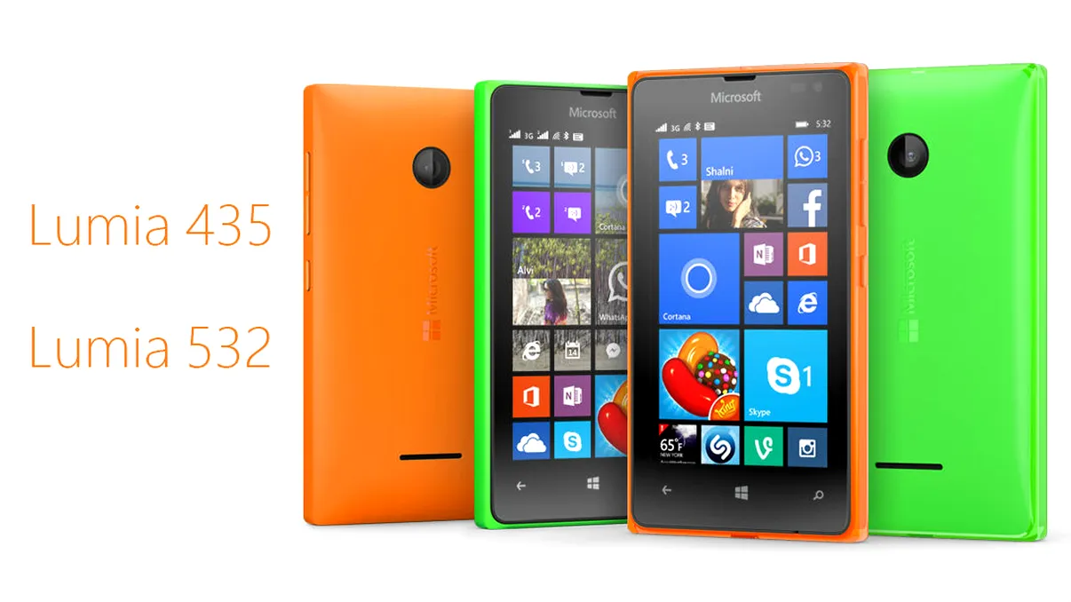 Cele mai ieftine telefoane Microsoft: Lumia 435 și Lumia 532