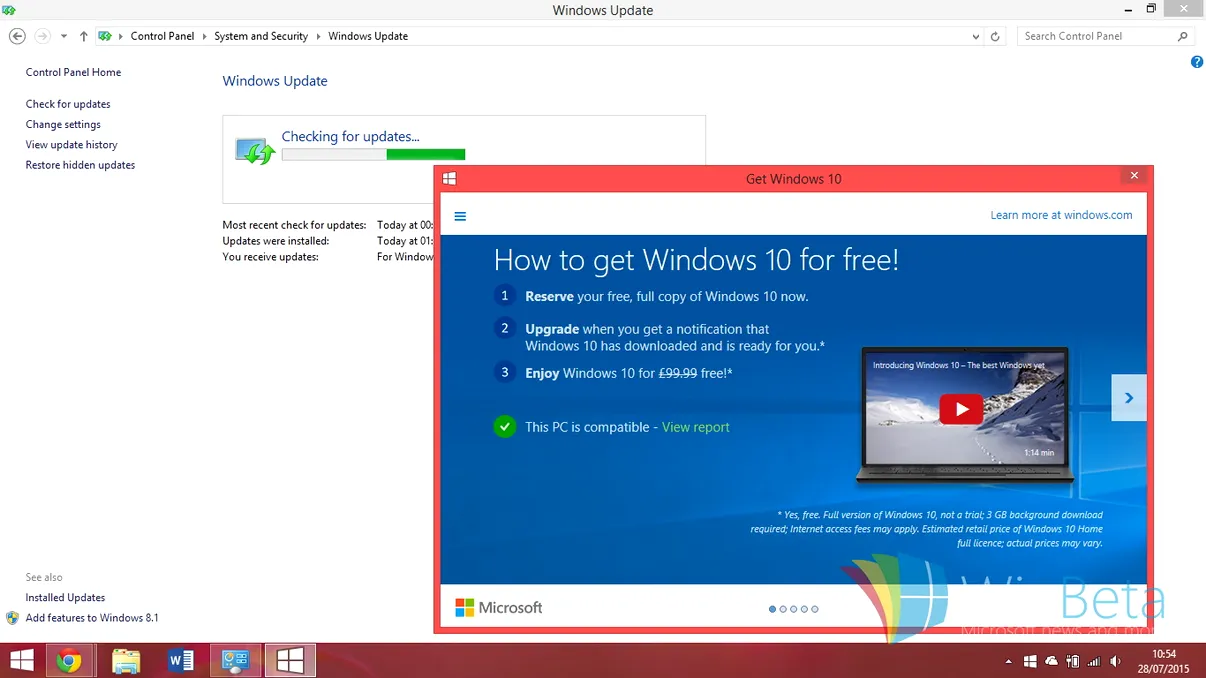 S-ar putea să aveţi deja Windows 10 descărcat pe sistem