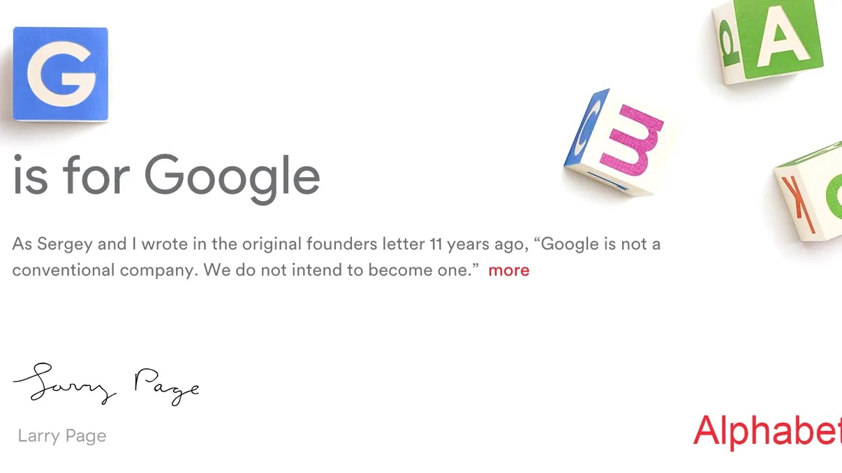 Google s-a reinventat complet în Alphabet şi vine cu un nou CEO