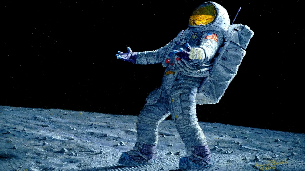 Al patrulea om care a ajuns pe Lună e şi un pictor extraordinar