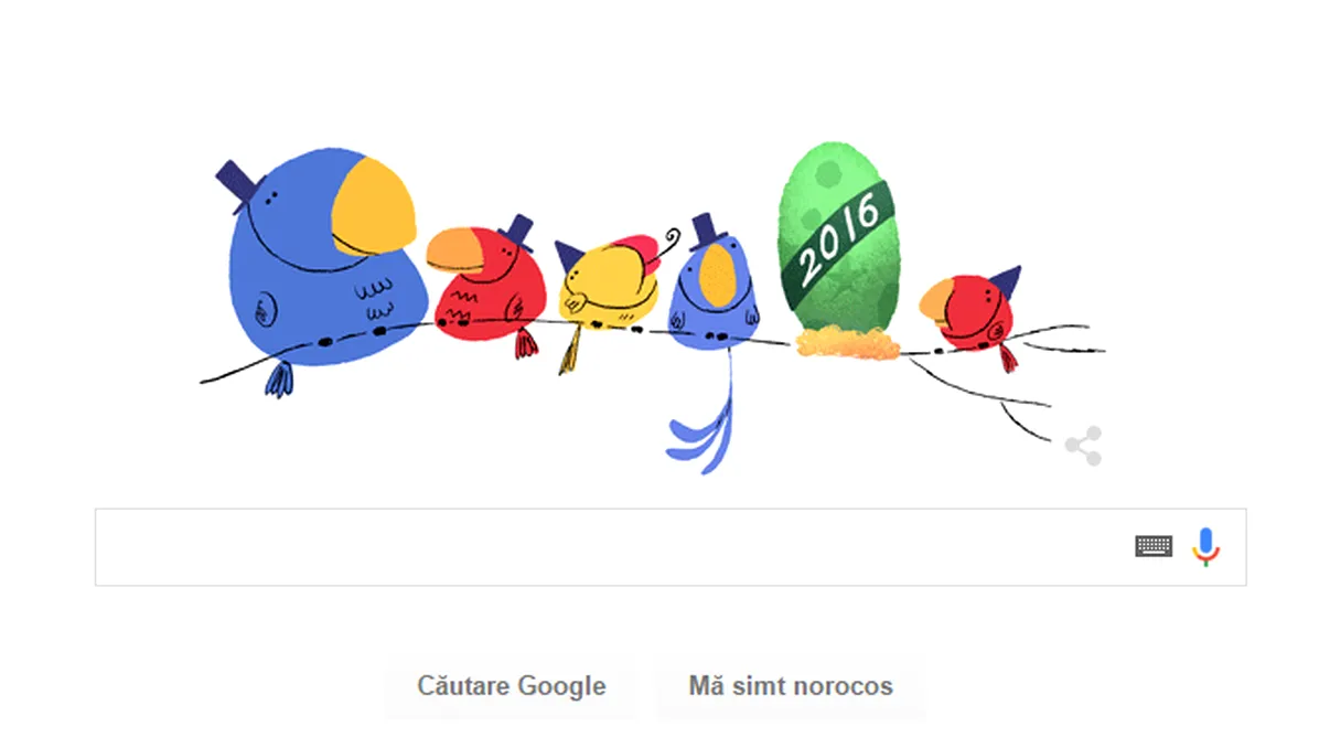 Ajunul Anului Nou, sărbătorit de Google printr-un doodle simpatic