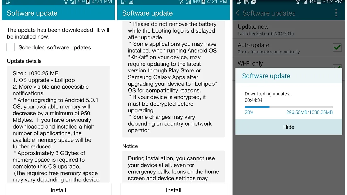 Un nou proces anti-Samsung din cauza actualizărilor la telefoane