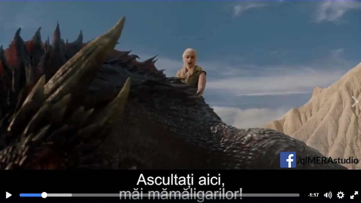 România-Franța: încurajarea lui Daenerys pentru echipa națională te va face să râzi în hohote