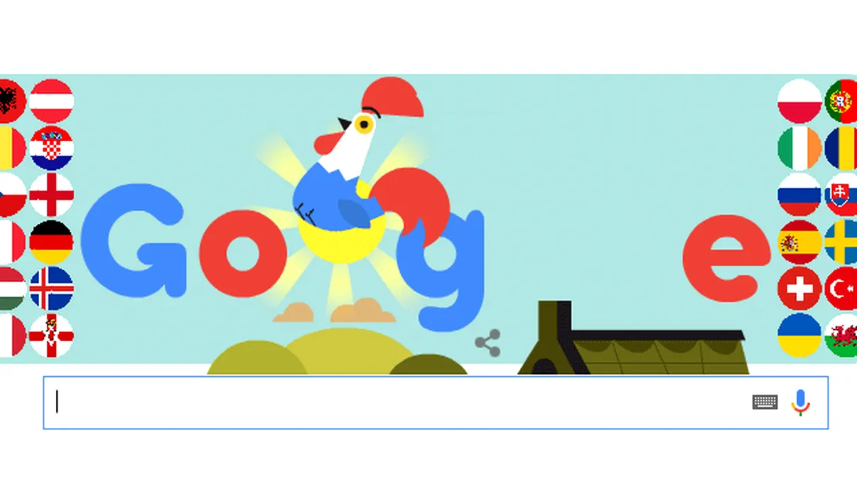 Euro 2016: Google sărbătorește campionatul printr-un nou doodle