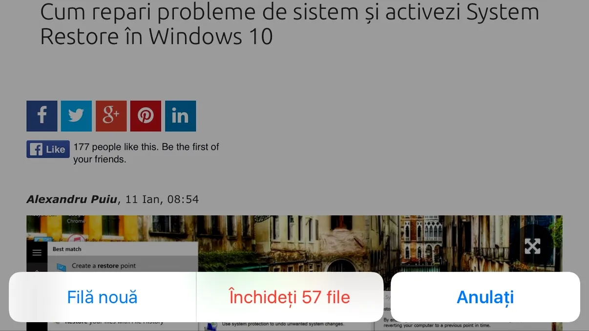 Cum închizi toate filele din Safari dintr-un foc pe iOS 10