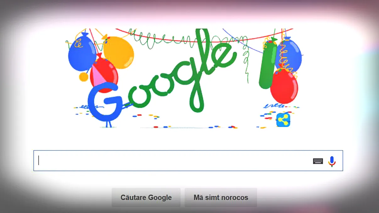 Când este aniversarea Google, motorul de căutare sărbătorește cu un Doodle special