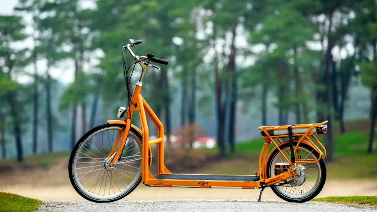 Această bicicletă electrică include o bandă de mers