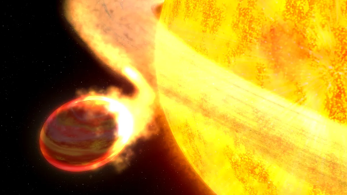 Premieră pentru Hubble: planeta neagră care absoarbe energia unei stele