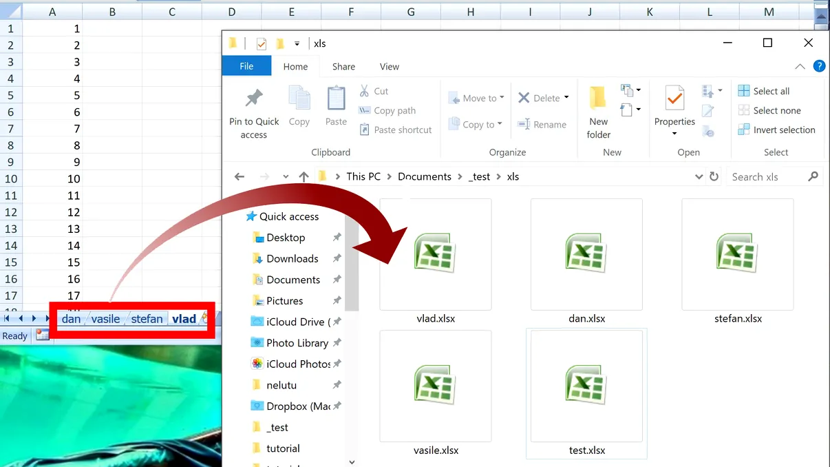 Cum creezi documente din paginile unui fișier Excel
