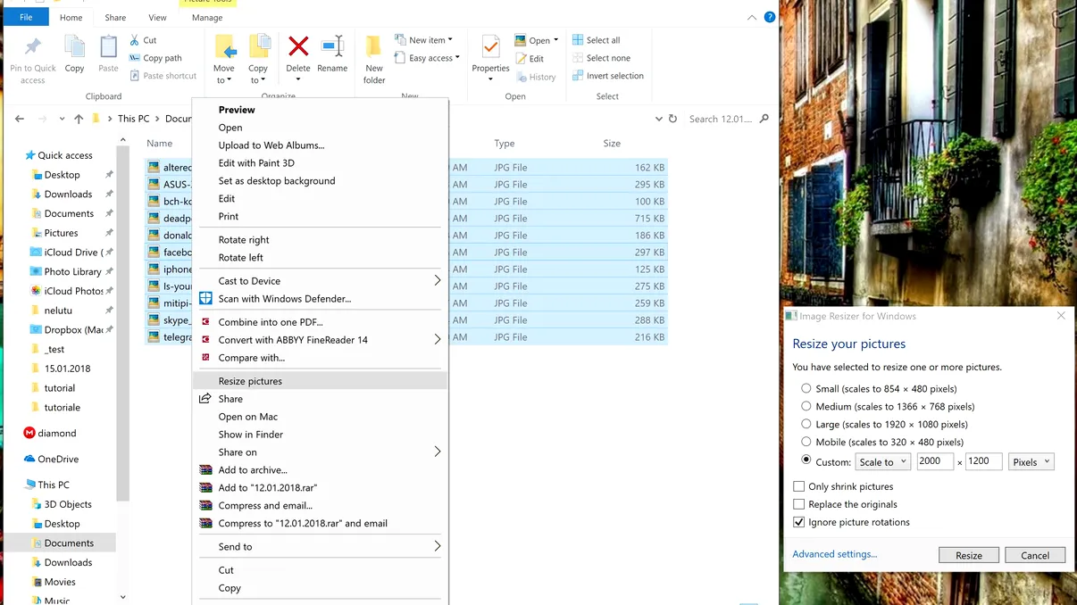 Cum redimensionezi sute de poze pe Windows cu un click