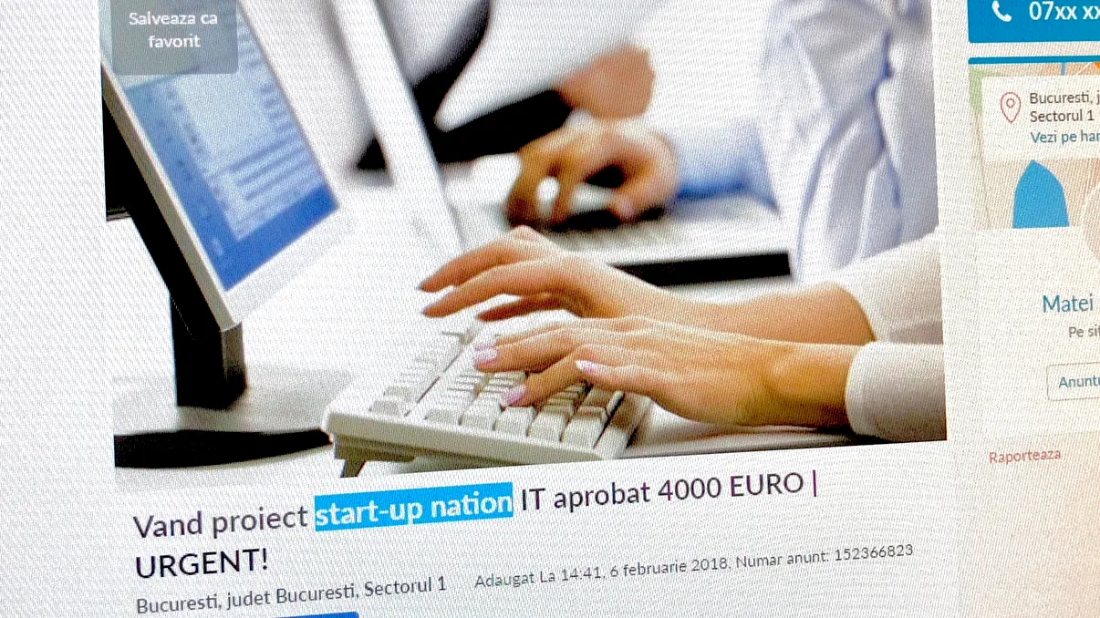 Start-Up Nation: cât de legală e vânzarea proiectelor pe OLX
