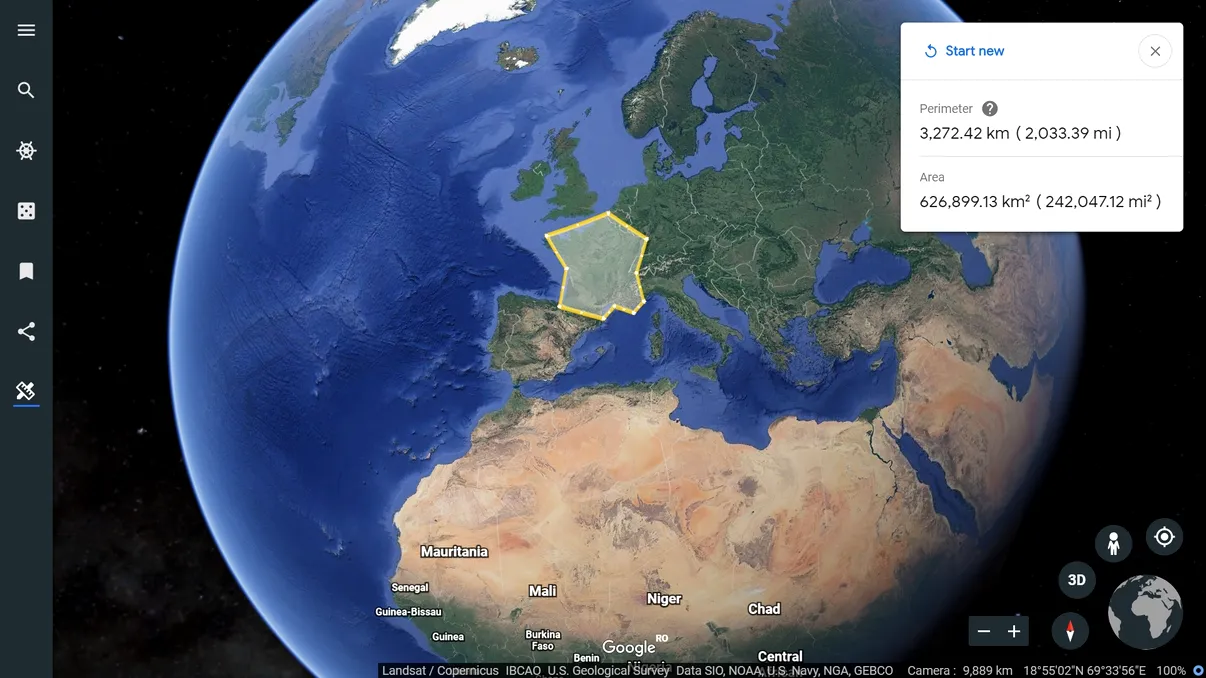Google Earth te poate ajuta să măsori orice loc de pe planetă