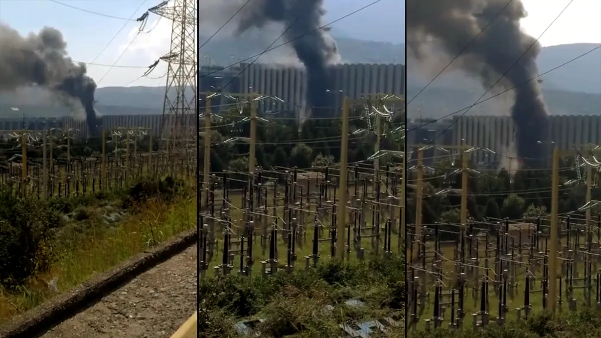 Incendiu violent la Porțile de Fier I cu pericol de explozie
