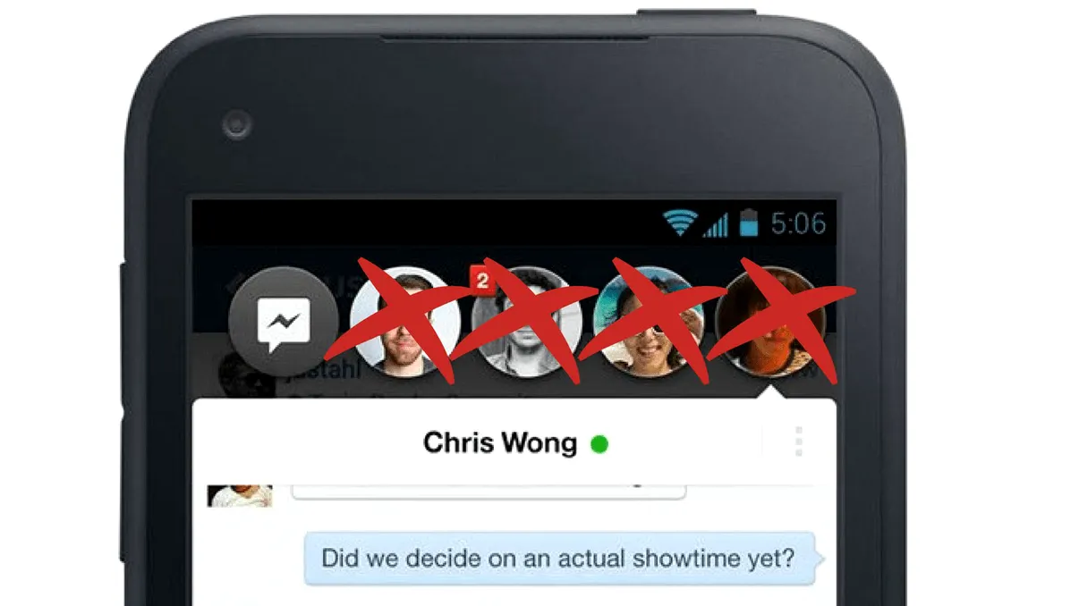 Cum scapi de Chat Heads în Android pe Facebook Messenger
