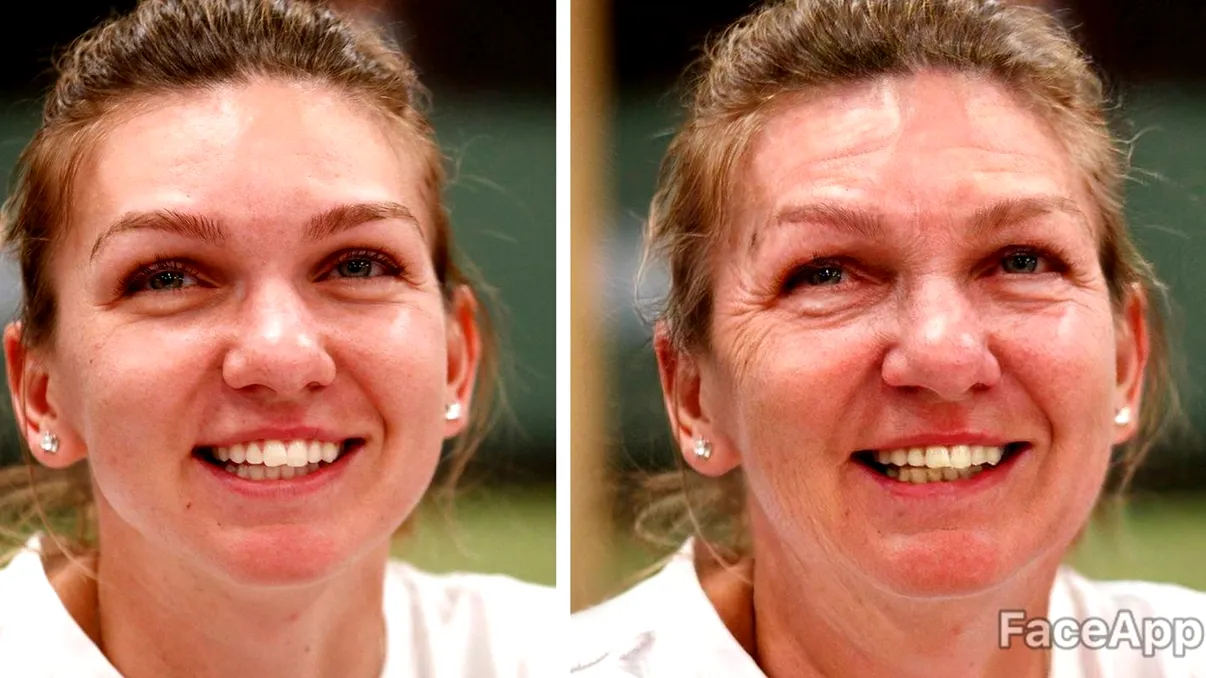 FaceApp face vedetele greu de recunoscut: Esca, Smiley, Halep la „bătrânețe”