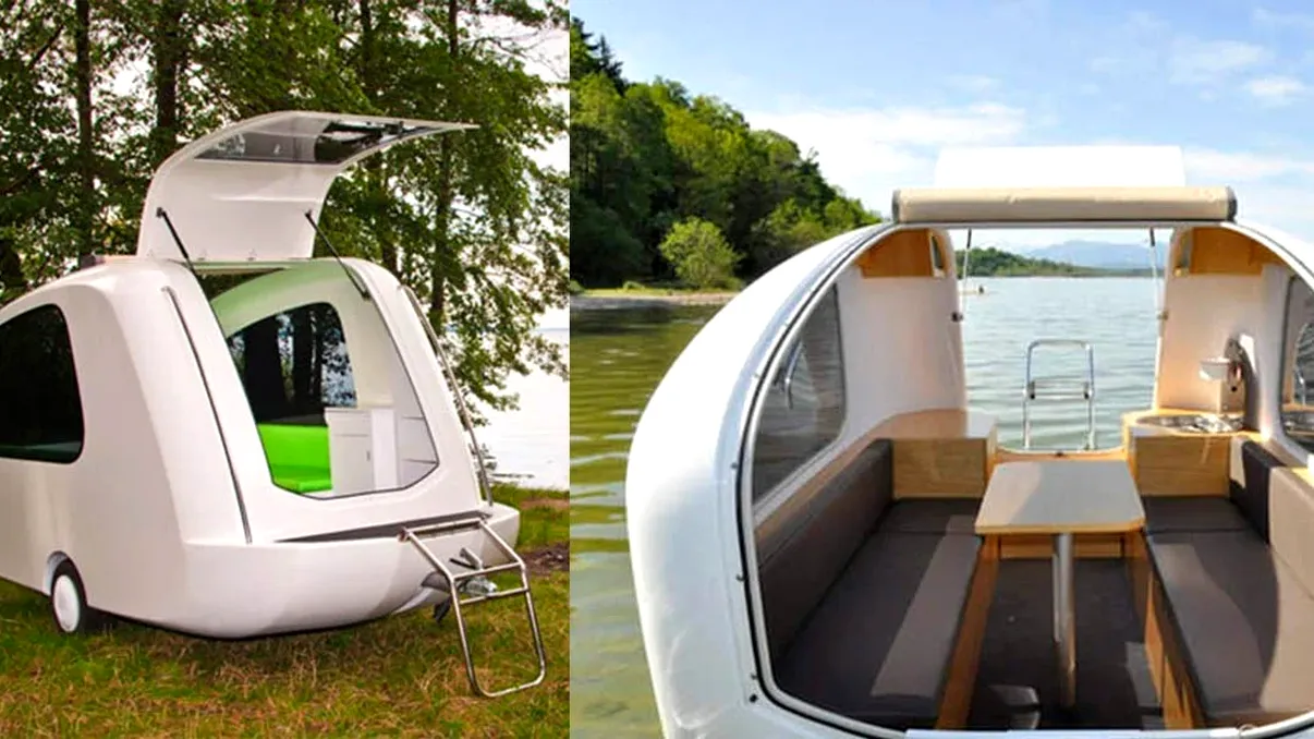 Rulota care merge pe apă și pe uscat este visul oricărui aventurier