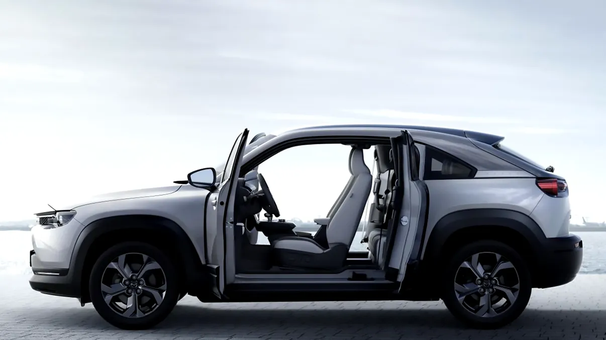 Mazda lansează prima sa mașină electrică: cât de specială este MX-30 cu portiere Freestyle