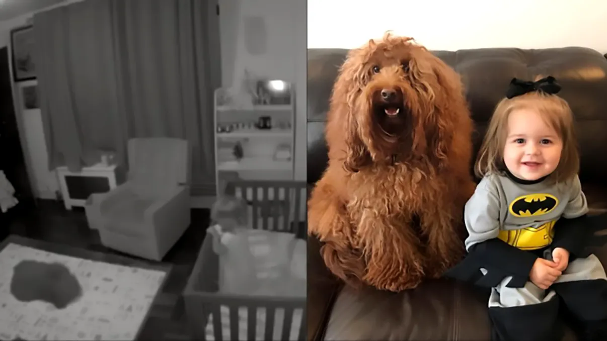 VIDEO Câinele babysitter, devenit viral: cum salvează viața tinerilor părinți