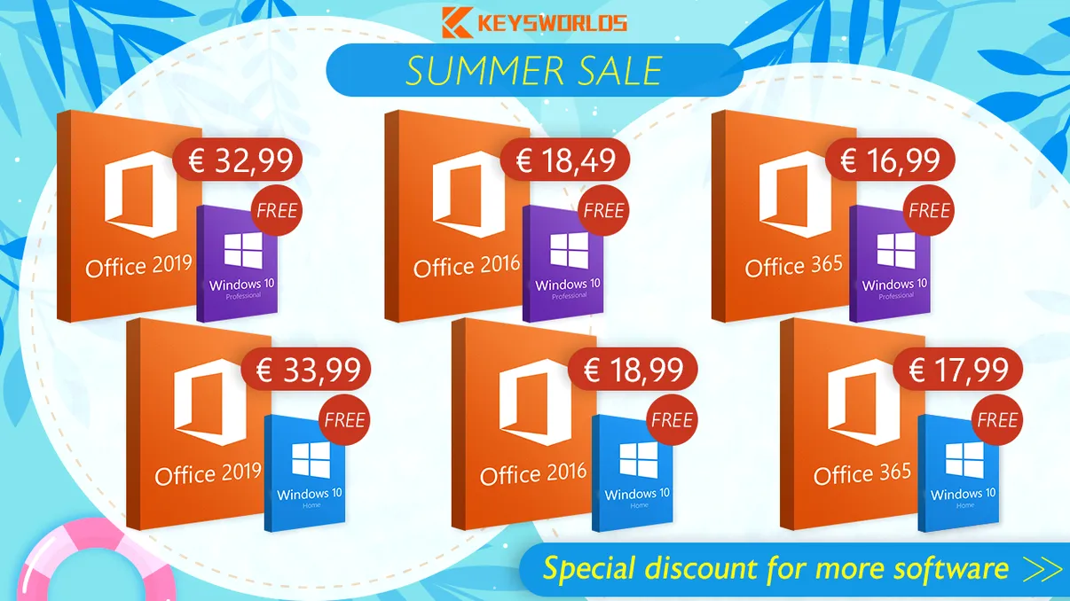 Ofertă specială de vară: Windows 10 gratuit când cumperi Office! Office 2016/2019 și Windows 10 la cel mai mic preț [P]