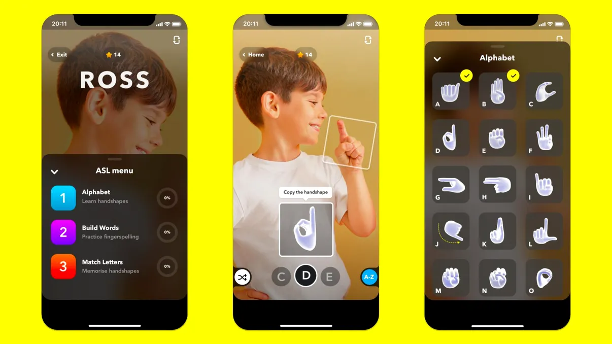 Următorul pas spre globalizare și incluziune: Snapchat te învață limbajul semnelor