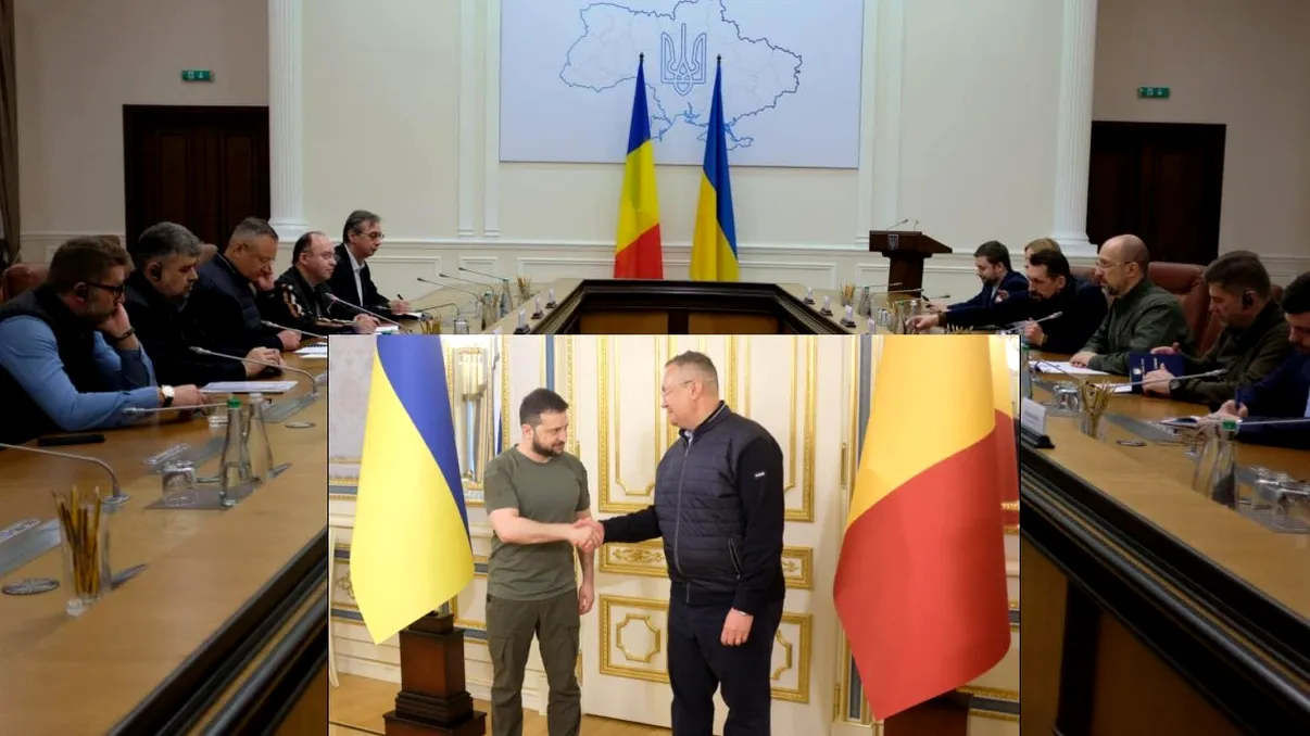 Nicolae Ciucă și Marcel Ciolacu au fost în Ucraina. Liderii politici români au discutat cu Volodimir Zelenski