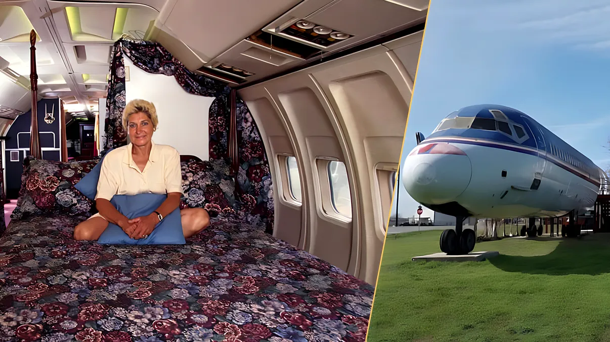 Și-au pierdut casa și au ajuns să locuiască într-un avion de linie. Baia este în cabina piloților, dormitorul la low-cost, iar sufrageria la clasa intâi
