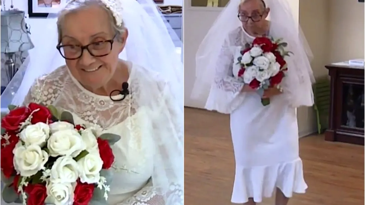 În rochie de mireasă, la 77 de ani. O pensionară a uimit pe toată lumea când a anunțat cine e mirele. „Întotdeauna mi-am dorit”