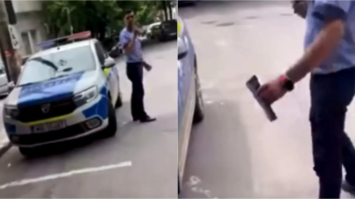Polițist din Constanța, anchetat de superiori, după ce a parcat pe un loc destinat persoanelor cu dizabilități. Momentul a fost filmat