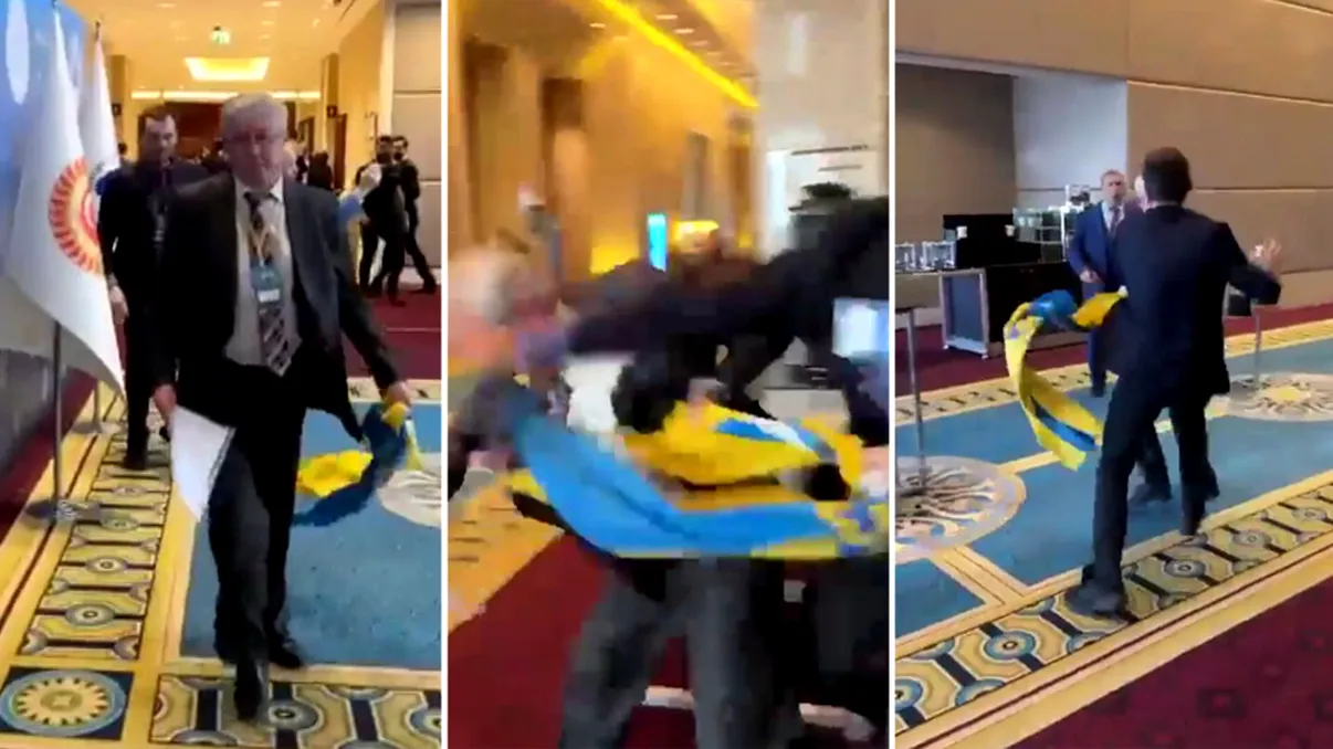 „Ia-ți labele, gunoi rusesc!”. Bătaie la nivel înalt, între parlamentari ucraineni și ruși. Momentul a fost filmat. Video