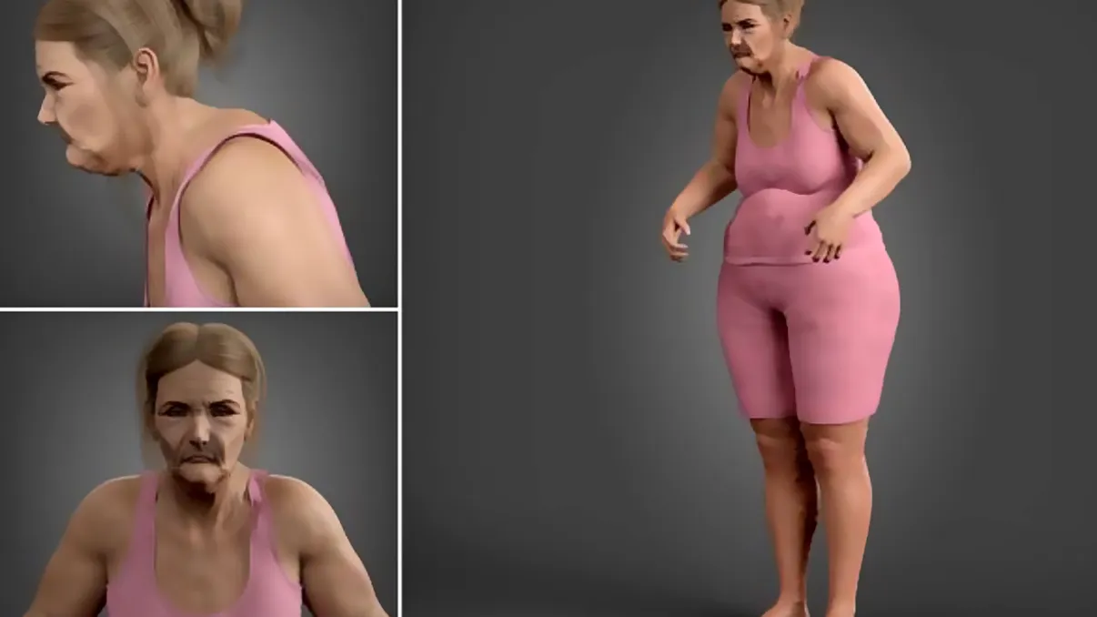 Cum vom arăta peste 70 de ani: cu ochii umflați și cocoșați. Modelul dezvoltat de o companie de mobilă în care este prezentată viitoare înfățișare a oamenilor