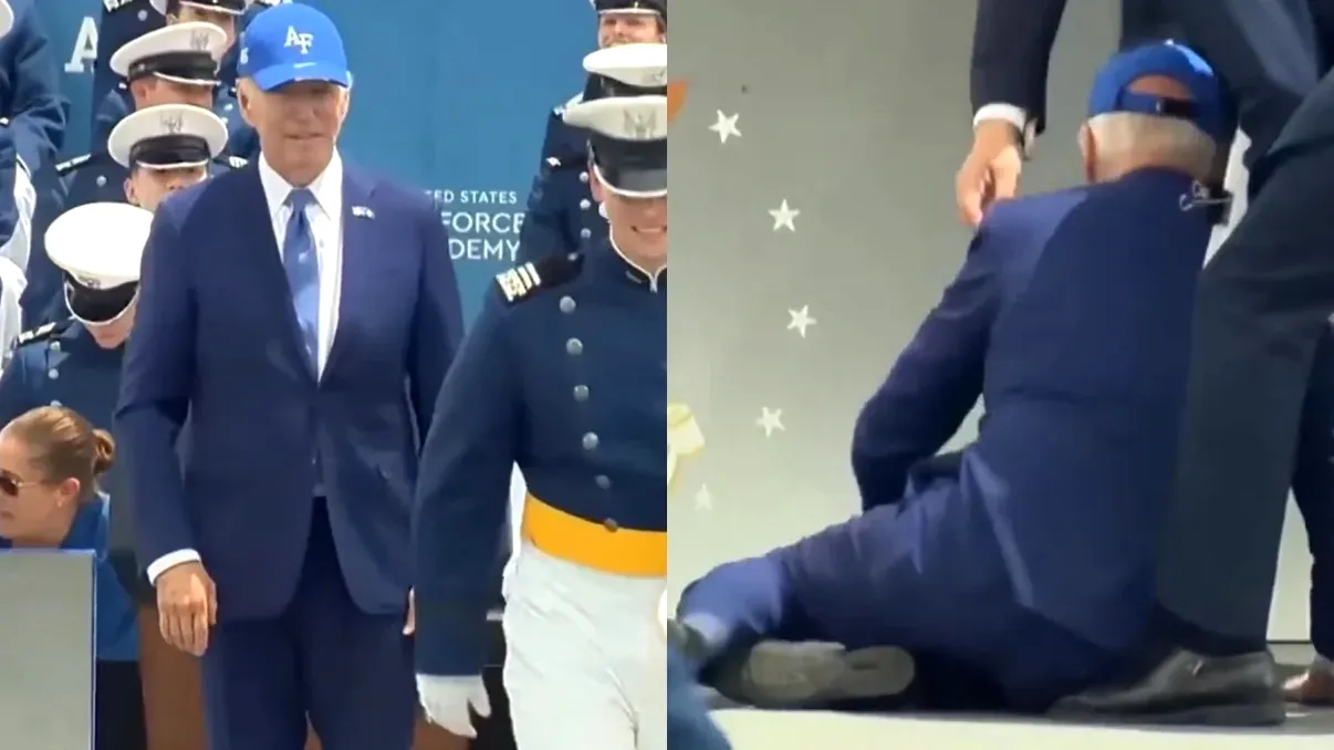 Joe Biden a căzut pe o scenă. Trei oameni i-au sărit în ajutor. Reacția Casei Albe. Video