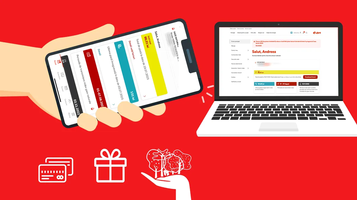 E.ON Myline – aplicația care îți ușurează viața de client de utilități și te ajută să înțelegi pe ce dai banii, cu un click