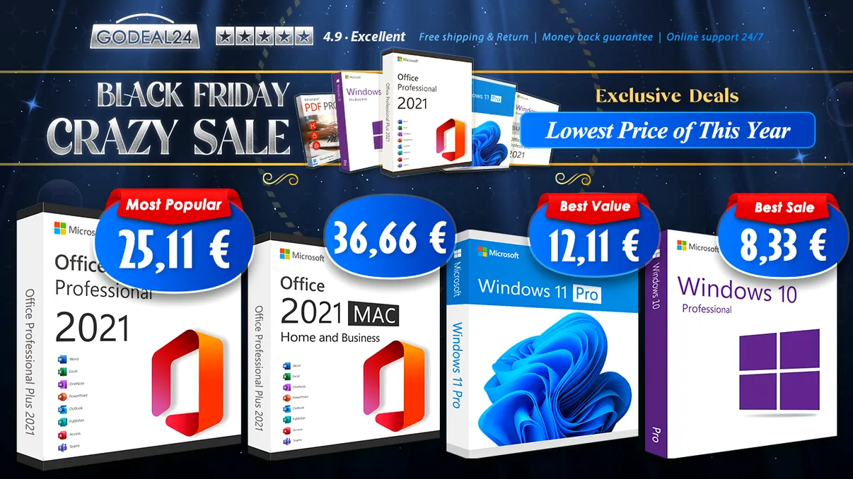 Black Friday vine cu reduceri nebune: Licență pe viață la Office 2021 Pro pentru doar 25,11 euro la Godeal24. Obține-ți licențele software pentru mai puțin [P]