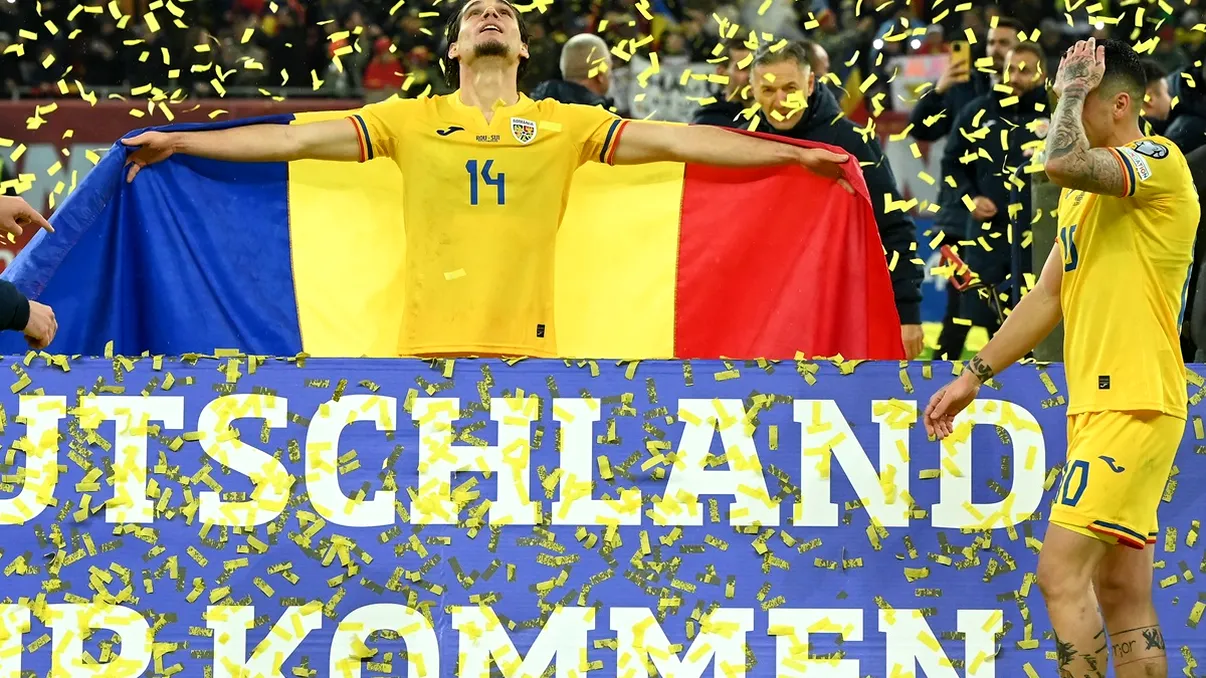 Momente de sărbătoare pe ”Arena Națională” la finalul meciului România - Elveția. Ionuț Radu a luat microfonul și a declanșat fiesta