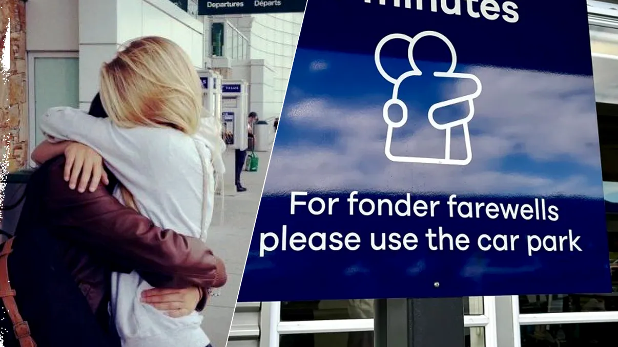 Un aeroport limitează timpul pentru îmbrățișări. Regulă neobișnuită care a stârnit controverse