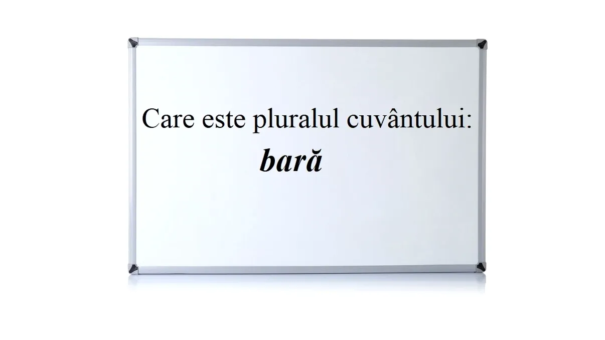 Care este pluralul cuvântului „bară”. Răspunsul pare simplu, dar este mai complicat decât cred românii