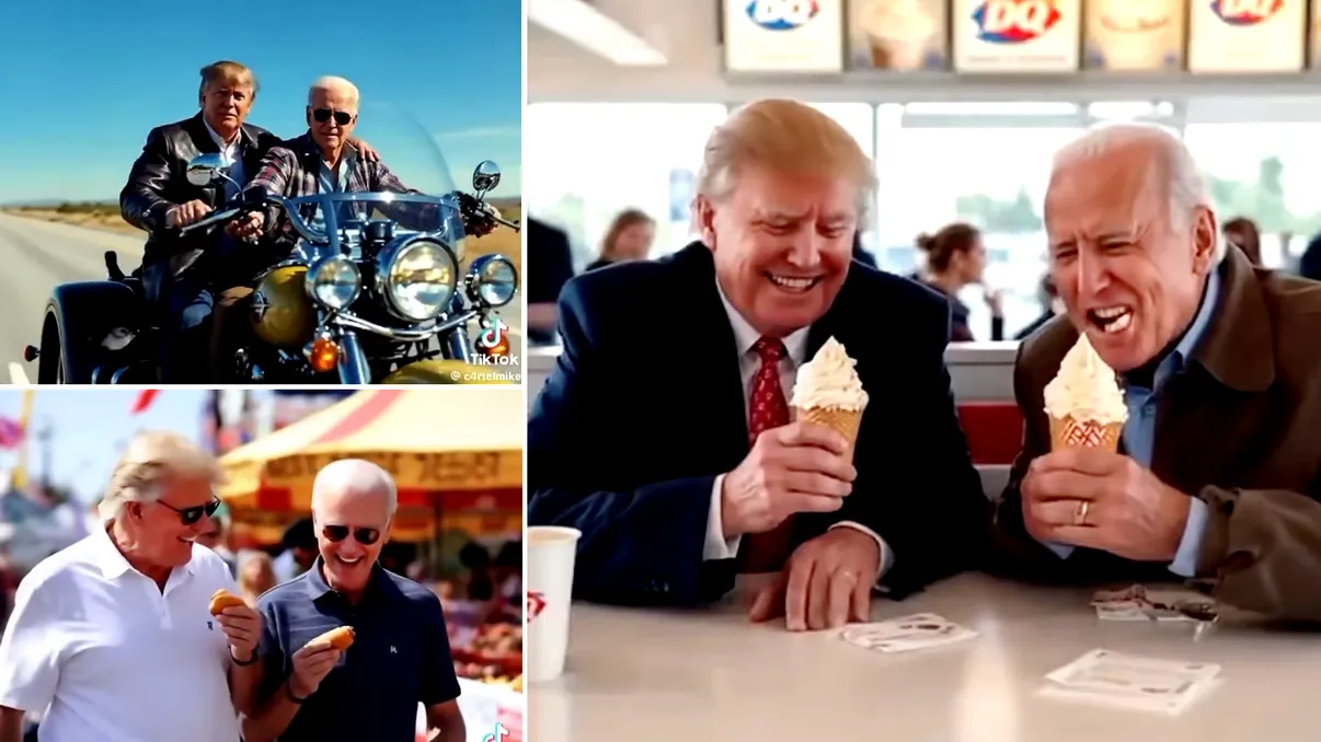 Un video în care apar Trump și Biden, realizat cu AI, face furori și vine în urma întâlnirii 